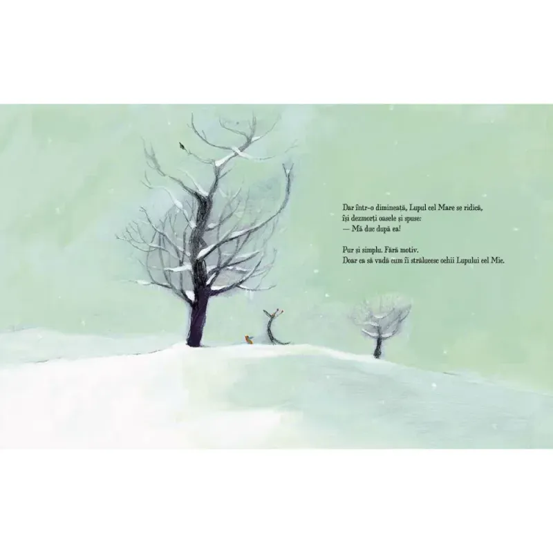 Carti si Birotica - Carti - Carti pentru copii - Basme si povesti - Lupul cel mare si lupul cel mic. Frunza care nu voia sa cada - Nadine Brun-Cosme - Infinity.ro
