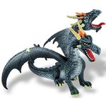 Jucarii, Copii si Bebe - Jucarii si jocuri - Figurine - Dragon negru cu 2 capete - Infinity.ro