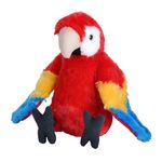 Jucarii, Copii si Bebe - Jucarii si jocuri - Jucarii de plus - Papagal Macaw Stacojiu - Jucarie Plus 20 cm - Infinity.ro