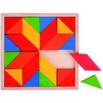 Jucarii, Copii si Bebe - Jucarii si jocuri - Seturi de constructie si cuburi - Seturi de constructie - Mosaic - Set de constructie din lemn - Infinity.ro