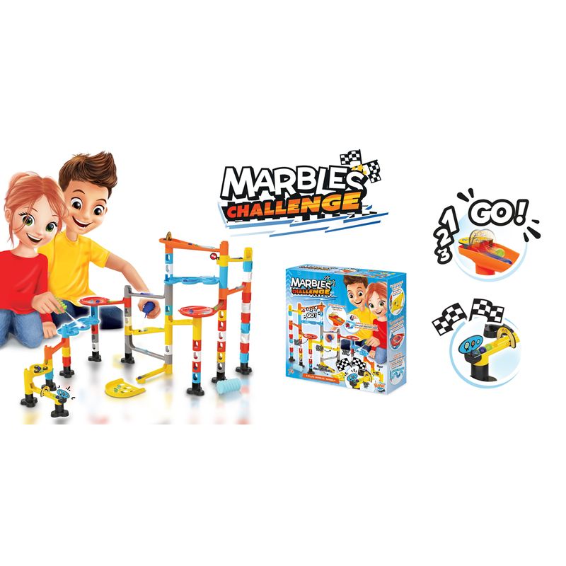 Jucarii, Copii si Bebe - Jucarii si jocuri - Seturi de constructie si cuburi - Seturi de constructie - Joc interactiv de constructie cu bile - Marble Challenge - Infinity.ro