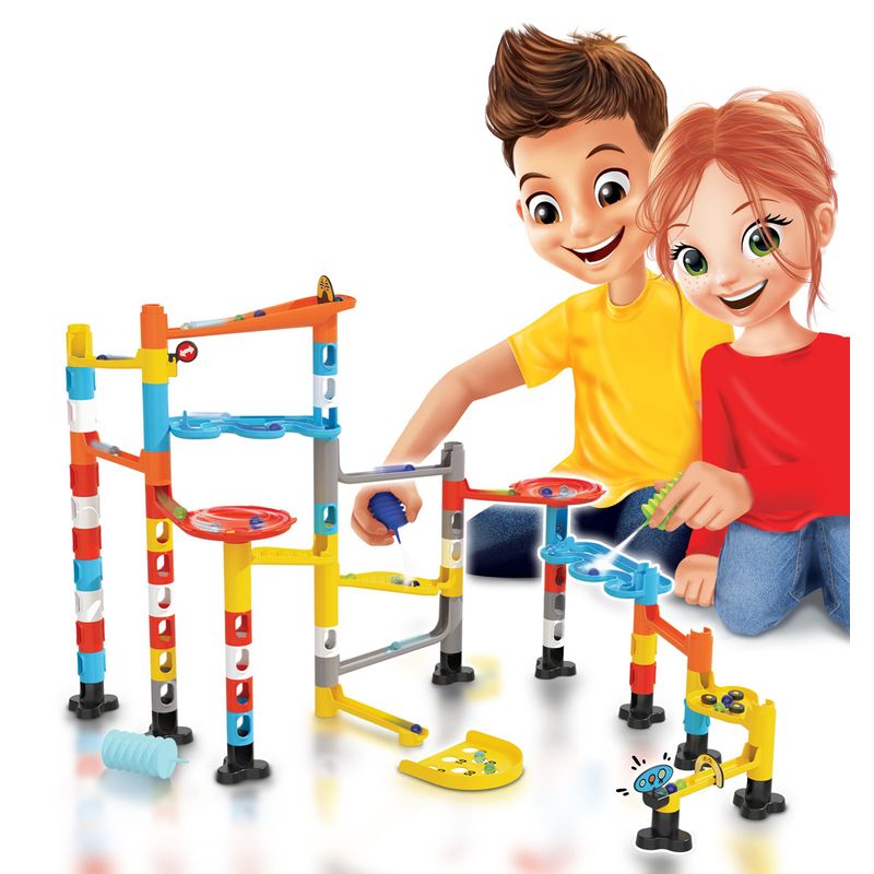 Jucarii, Copii si Bebe - Jucarii si jocuri - Seturi de constructie si cuburi - Seturi de constructie - Joc interactiv de constructie cu bile - Marble Challenge - Infinity.ro