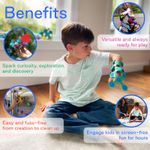 Jucarii, Copii si Bebe - Jucarii si jocuri - Seturi de constructie si cuburi - Seturi de constructie - Set Clixo de construit cu magnet, Itsy pack Blue-Green 18 - Infinity.ro