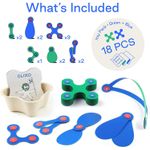 Jucarii, Copii si Bebe - Jucarii si jocuri - Seturi de constructie si cuburi - Seturi de constructie - Set Clixo de construit cu magnet, Itsy pack Blue-Green 18 - Infinity.ro