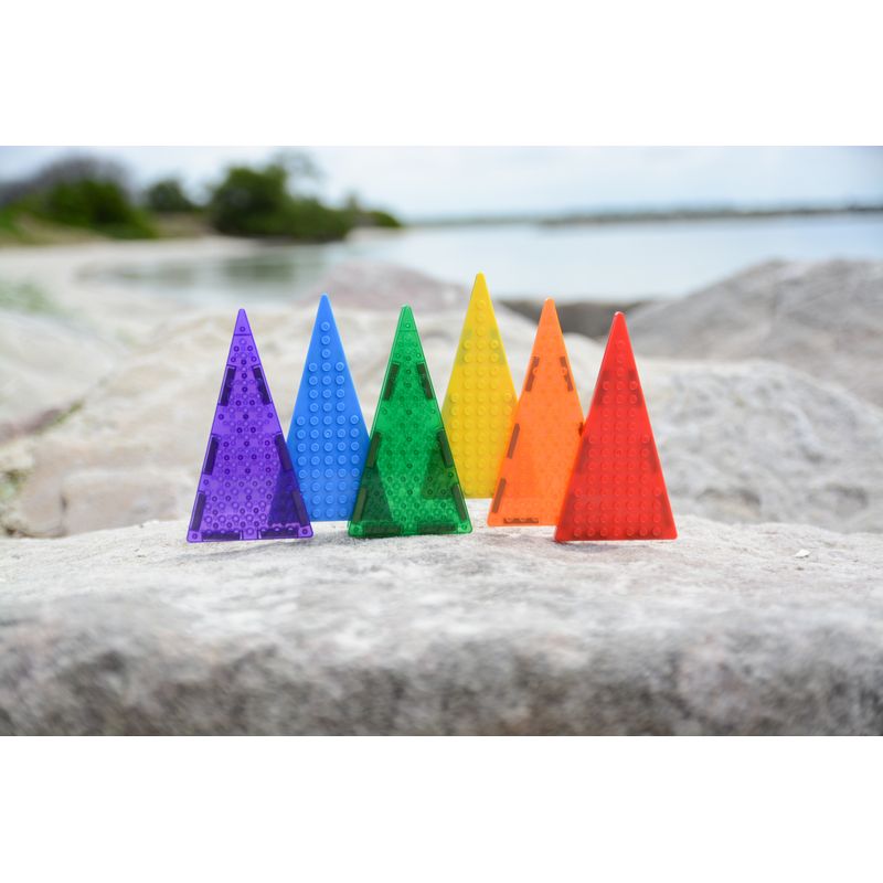 Jucarii, Copii si Bebe - Jucarii si jocuri - Seturi de constructie si cuburi - Seturi de constructie - Set magnetic Magbrix 12 piese triunghi isoscel - compatibil cu caramizi de constructie tip Lego - Infinity.ro