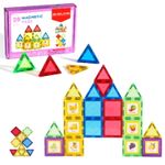 Jucarii, Copii si Bebe - Jucarii si jocuri - Seturi de constructie si cuburi - Seturi de constructie - Set de constructie magnetic 3D - 28 piese - Infinity.ro
