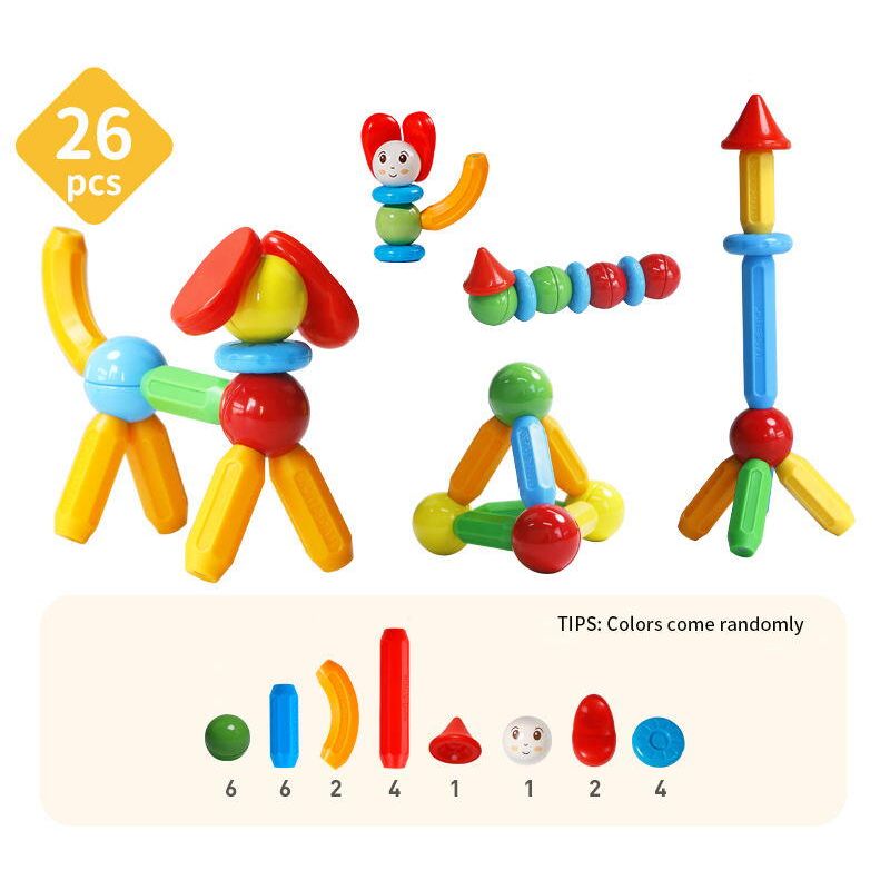 Jucarii, Copii si Bebe - Jucarii si jocuri - Seturi de constructie si cuburi - Seturi de constructie - Set de constructie magnetic - STICK (26 piese) - Infinity.ro