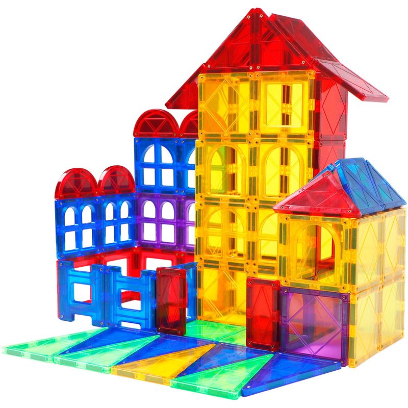 Jucarii, Copii si Bebe - Jucarii si jocuri - Seturi de constructie si cuburi - Seturi de constructie - Set de constructie magnetic 3D - 100 piese - Infinity.ro