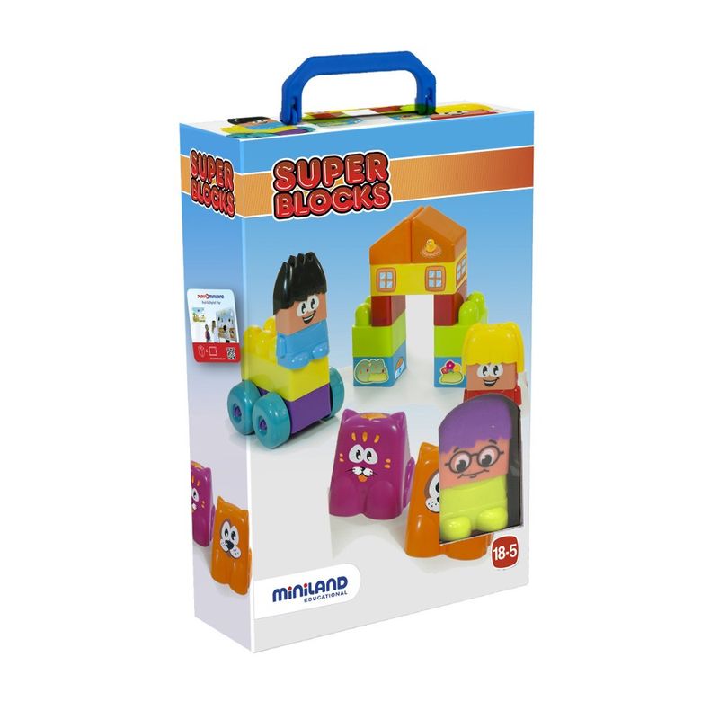 Jucarii, Copii si Bebe - Jucarii si jocuri - Seturi de constructie si cuburi - Seturi de constructie - Joc constructii Animale de companie - Miniland - Infinity.ro