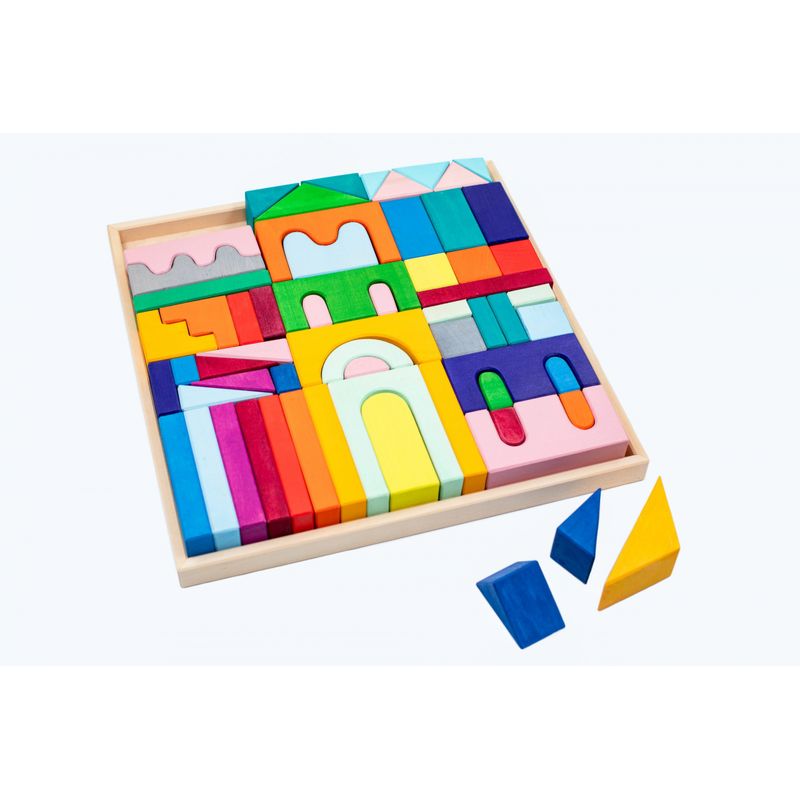 Jucarii, Copii si Bebe - Jucarii si jocuri - Seturi de constructie si cuburi - Seturi de constructie - Set Handmade, Constructor din Lemn Didu - Infinity.ro