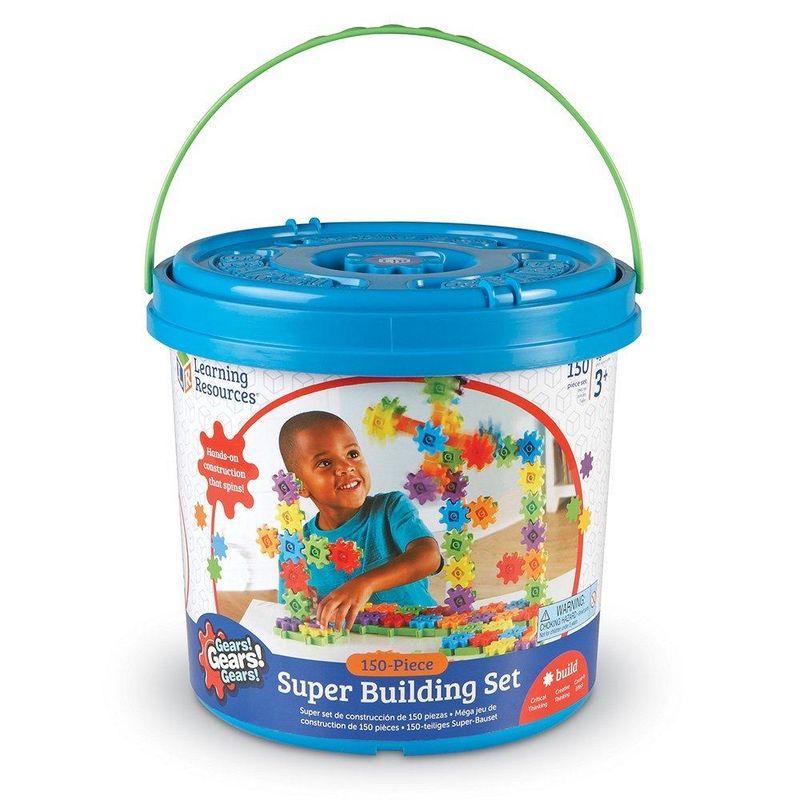 Jucarii, Copii si Bebe - Jucarii si jocuri - Seturi de constructie si cuburi - Seturi de constructie - Setul Constructorului Gears! Gears! Gears! Deluxe - versiunea Super Set - 150 piese - Infinity.ro