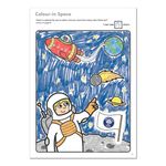 Carti si Birotica - Carti - Carti pentru copii - Carti de colorat - Carte de colorat cu activitati in limba engleza si abtibilduri In Spatiu OUTER SPACE - Infinity.ro