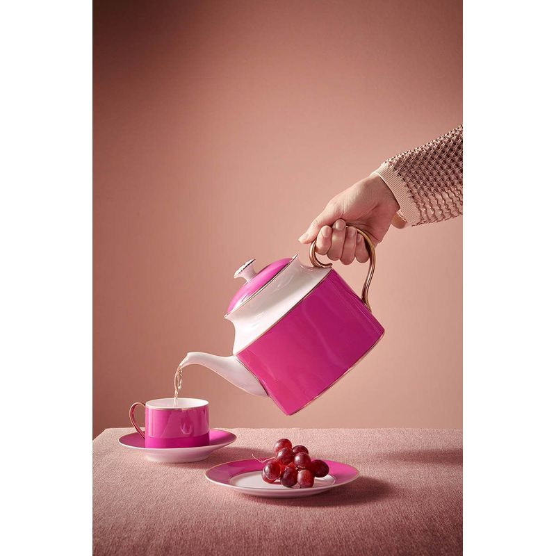 Casa si Gradina - Bucatarie si vesela - Vase pentru gatit - Ceainice si infuzoare - Ceainic Chique roz, portelan,180ml - Infinity.ro