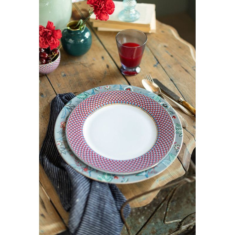 Casa si Gradina - Bucatarie si vesela - Vesela si tacamuri - Farfurii si boluri - Farfurie fel principal, Festival Flower Blue, 26.5 cm - Infinity.ro