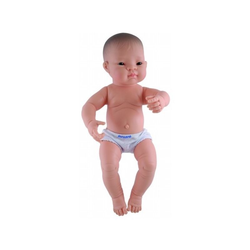 Jucarii, Copii si Bebe - Jucarii si jocuri - Papusi si accesorii - Papusi - Bebelus nou nascut asiatic baiat 40 cm - Infinity.ro