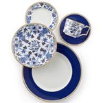 Casa si Gradina - Bucatarie si vesela - Vesela si tacamuri - Farfurii si boluri - Farfurie cina, portelan Wedgwood, Hibiscus Blue, 27cm - Infinity.ro