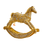 Casa si Gradina - Decoratiuni - Decoratiuni de sezon - Decoratiune Craciun, calut auriu, 16 x 12cm - Infinity.ro