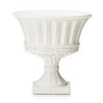 Casa si Gradina - Decoratiuni - Obiecte decorative - Vaze si boluri decorative - Cupa Neopop din rasina, alba cu picior, 33x22cm - Infinity.ro