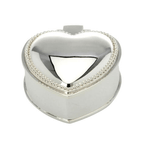 Casa si Gradina - Mobilier - Organizare si depozitare - Cutii depozitare - Cutie bijuterii argintata, inima, 6x5x3cm - Infinity.ro