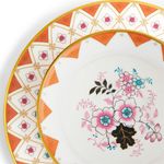 Casa si Gradina - Bucatarie si vesela - Cani si pahare - Cani si cesti - Ceasca si farfurie ceai, din portelan, colectia Wonderlust Peony Diamond, 150ml - Infinity.ro