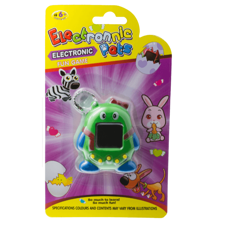 Jucarii, Copii si Bebe - Jucarii si jocuri - Jucarii & jocuri educative - Jucarii interactive - Joc electronic interactiv Tamagotchi, 168 jocuri, animalut, 6 ani+, verde - Infinity.ro