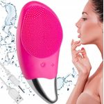 Ingrijire personala si Cosmetice - Sanatate si wellness - Articole wellness - Aparate si dispozitive de masaj - Perie sonica pentru curatarea tenului si masaj facial, cablu USB, 4 viteze ajustabile, impermeabil, 13.5 x 5.5 x 2.5 cm - Infinity.ro