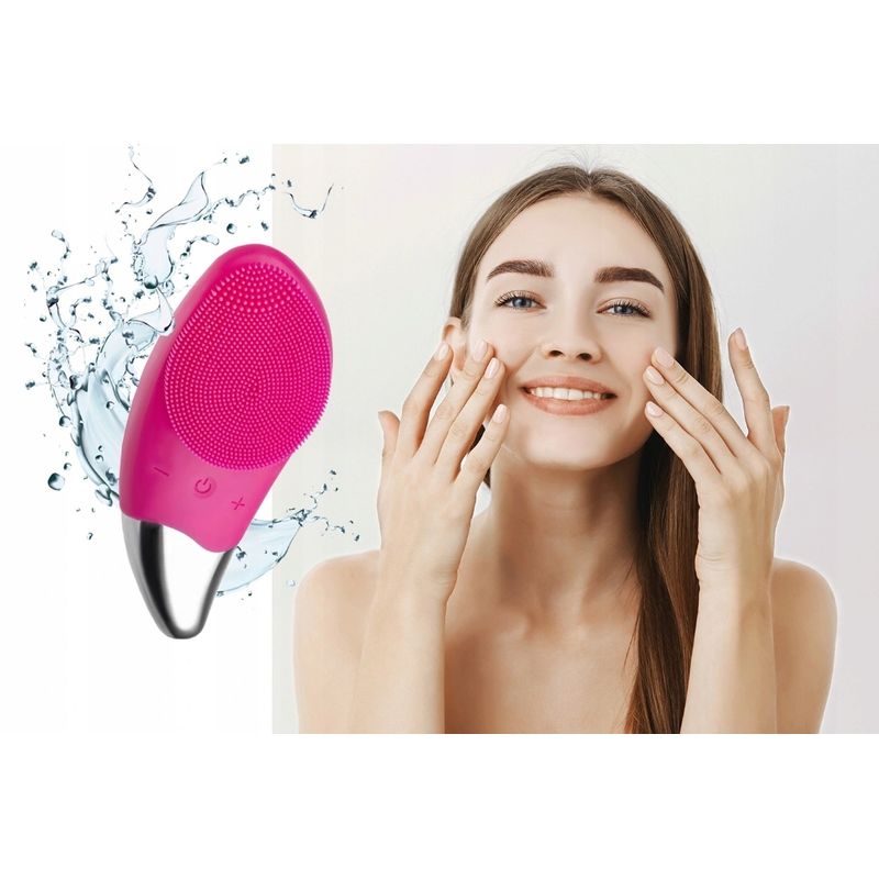 Ingrijire personala si Cosmetice - Sanatate si wellness - Articole wellness - Aparate si dispozitive de masaj - Perie sonica pentru curatarea tenului si masaj facial, cablu USB, 4 viteze ajustabile, impermeabil, 13.5 x 5.5 x 2.5 cm - Infinity.ro