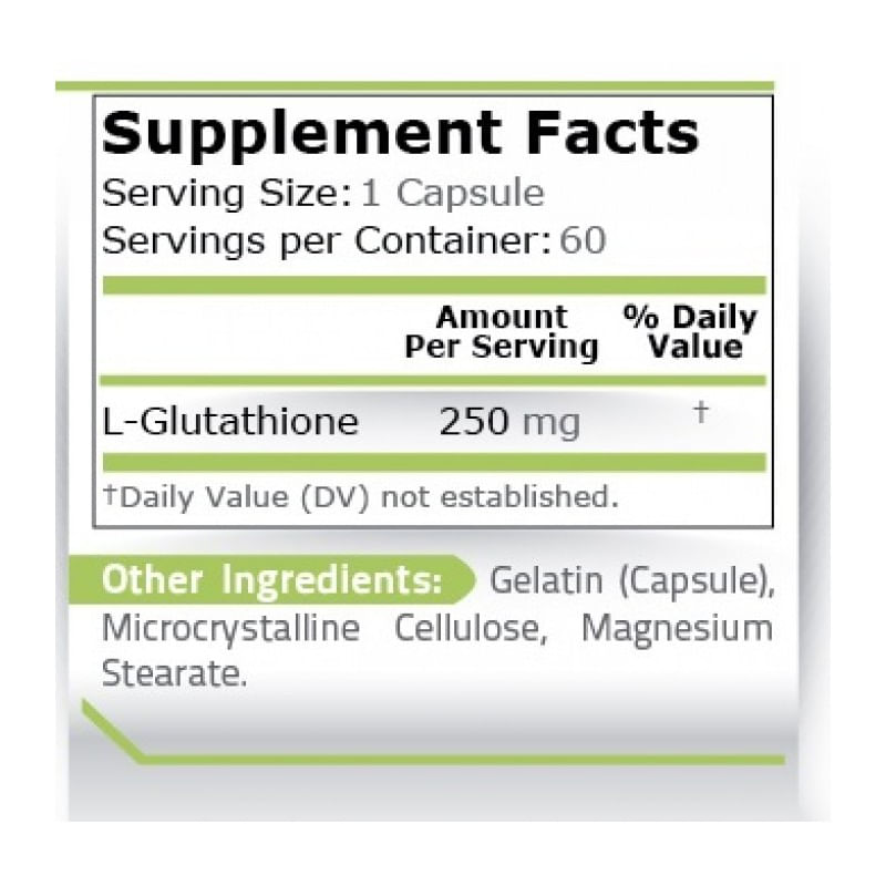 Ingrijire personala si Cosmetice - Sanatate si wellness - Suplimente alimentare - Vitamine si minerale - Pure Nutrition USA L-Glutation, L-Glutathione, 250 mg, 60 capsule - Infinity.ro