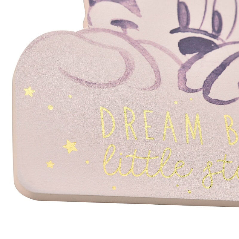 Casa si Gradina - Decoratiuni - Obiecte decorative - Decoratiuni camera copilului - Placuta decorativa pentru camera bebelusului dream big Minnie Mouse - Infinity.ro