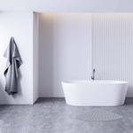 Casa si Gradina - Textile si covoare - Covoare - Covorase baie - Covor de dus,  Quasar & Co.®, de colt, antiderapant, cu ventuze fixare, 54x54 cm, PVC, gri - Infinity.ro