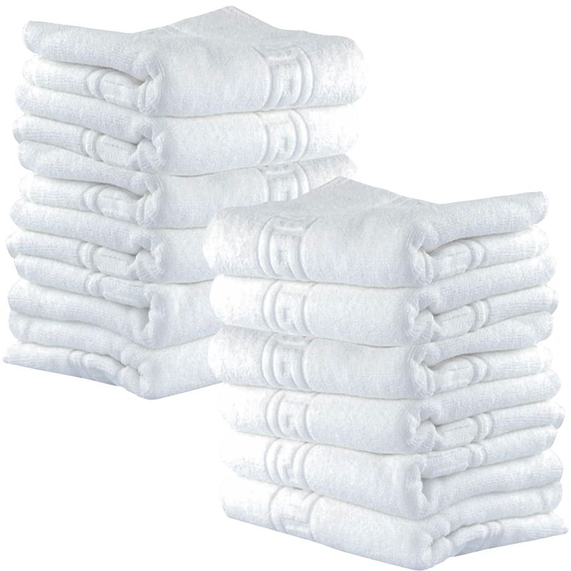 Casa si Gradina - Textile si covoare - Textile baie - Prosoape - Set 12 prosoape baie fata Quasar & Co.®, 50 x 90 cm, 600 g/mp, hotel quality, 100% bumbac, alb - Infinity.ro