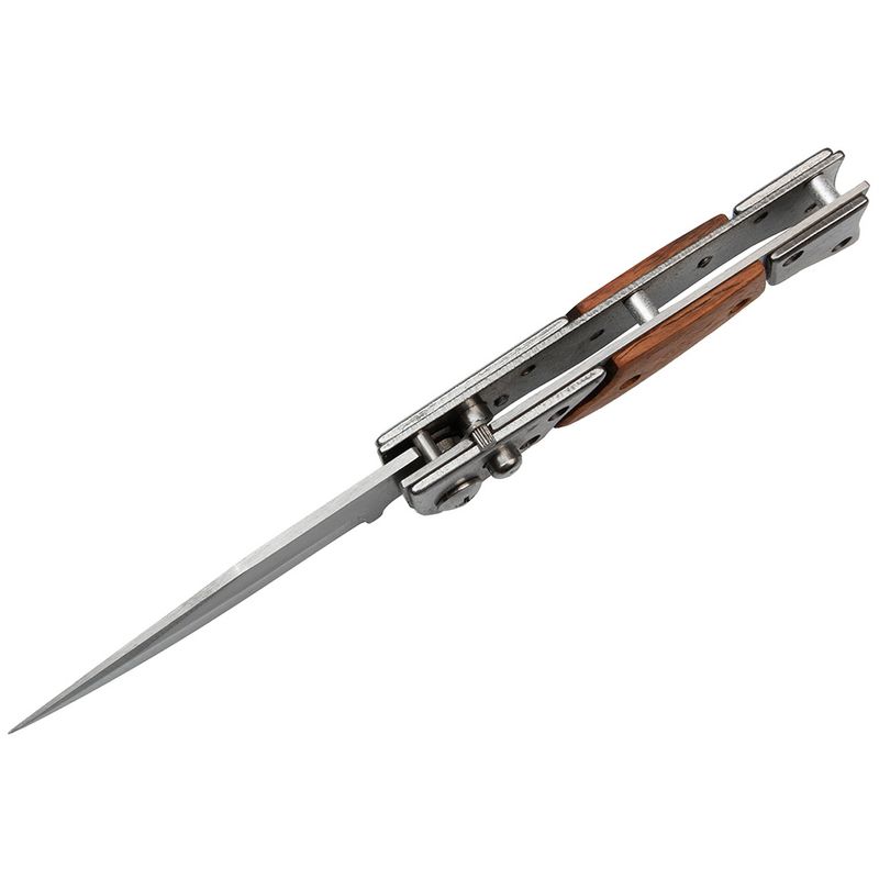 Sport si Outdoor - Camping - Cutite, bricege si accesorii - Cutite si bricege - Briceag de vanatoare automat IdeallStore®, tip AK, Special Forces, otel inoxidabil, 16.5 cm, maro - Infinity.ro