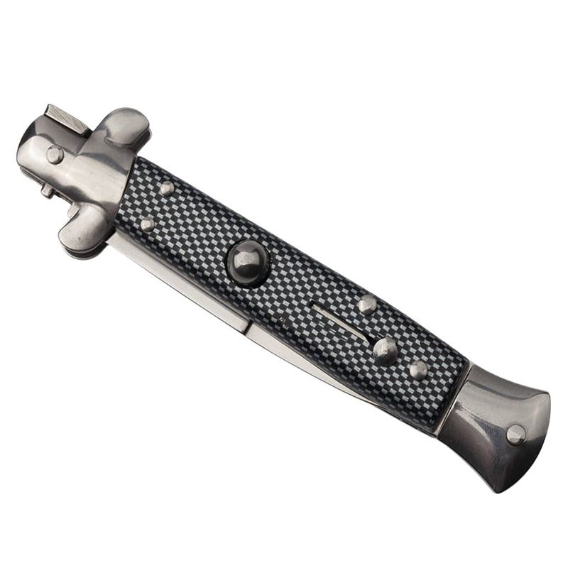 Sport si Outdoor - Camping - Cutite, bricege si accesorii - Cutite si bricege - Briceag de vanatoare IdeallStore®, Italian Stance, otel inoxidabil, 20.5 cm, gri, husa inclusa - Infinity.ro