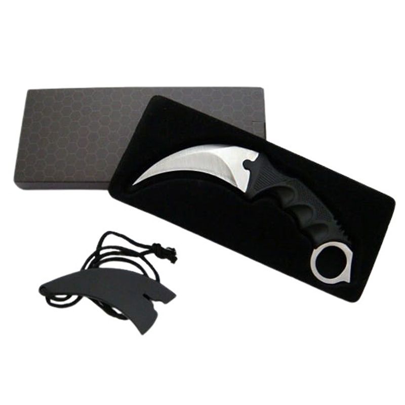 Sport si Outdoor - Camping - Cutite, bricege si accesorii - Cutite si bricege - Cutit de vanatoare IdeallStore®, Claw Assault, 19 cm, argintiu, teaca inclusa - Infinity.ro