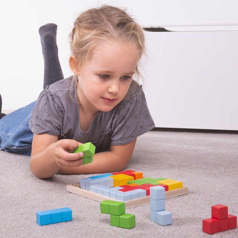 Jucarii, Copii si Bebe - Jucarii si jocuri - Jucarii & jocuri educative - Jocuri de memorie si inteligenta - Joc de logica - Puzzle colorat tip tetris - Infinity.ro