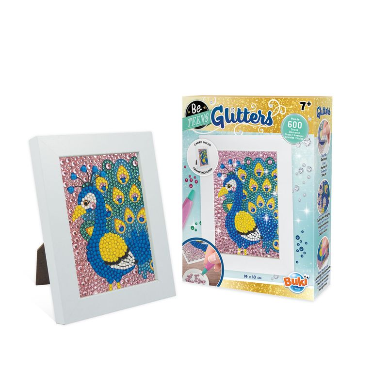 Jucarii, Copii si Bebe - Jucarii si jocuri - Jucarii & jocuri educative - Seturi de artizanat - Glitters Paun - Set Creativ cu 600 Margele - Infinity.ro