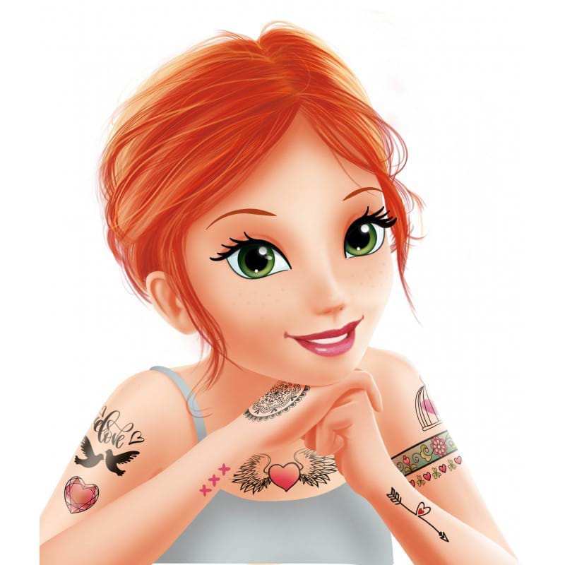 Jucarii, Copii si Bebe - Jucarii si jocuri - Jucarii de rol - Frumusete, bijuterii si accesorii fetite - 75 Tatuaje pentru fete - Colorat - Infinity.ro