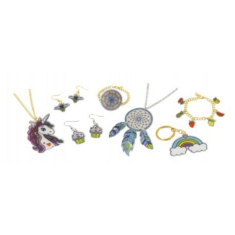 Jucarii, Copii si Bebe - Jucarii si jocuri - Jucarii & jocuri educative - Seturi de artizanat - Bijuterii de colorat Crazy - Infinity.ro