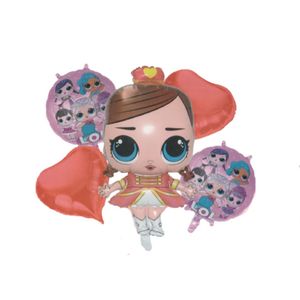 Buchet 5 baloane folie LOL Happy Bitrhday, 70 x 50 cm