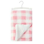 Casa si Gradina - Textile si covoare - Pături și cuverturi - Paturici copii - Paturica pufoasa pentru bebelusi 76 x 102 cm - model carouri roz - Infinity.ro