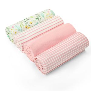 Set 4 paturici subtiri din bumbac pentru bebelusi