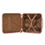 Sport si Outdoor - Articole de voiaj - Trolere - Set troler cu geanta cosmetice, Quasar & Co.®, compartiment laptop, cifru TSA, 4 roti, 48x42x25cm/22x29x15cm,ABS, fistic - Infinity.ro