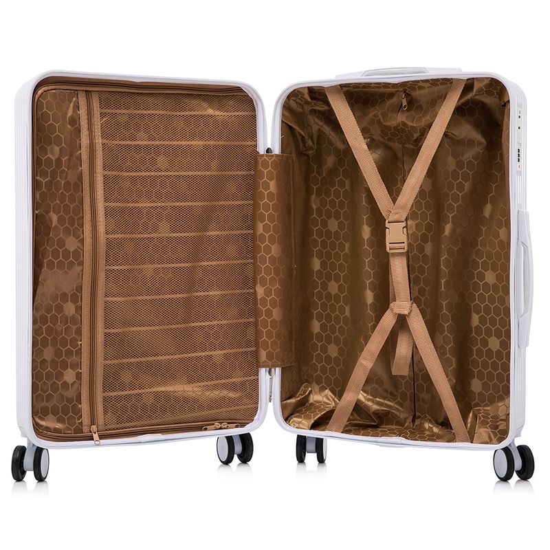 Sport si Outdoor - Articole de voiaj - Trolere - Set troler cabina cu geanta cosmetice, Quasar & Co.®, cifru TSA, 4 roti 360 grade, 55 x39x23cm/22x29x15 cm, ABS, negru - Infinity.ro