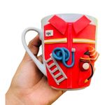 Casa si Gradina - Bucatarie si vesela - Cani si pahare - Cani si cesti - Cana personalizata cu lut polimeric Fimo, "Pompier", handmade - Infinity.ro