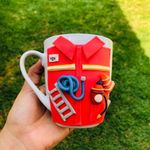 Casa si Gradina - Bucatarie si vesela - Cani si pahare - Cani si cesti - Cana personalizata cu lut polimeric Fimo, "Pompier", handmade - Infinity.ro