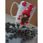 Casa si Gradina - Bucatarie si vesela - Cani si pahare - Cani si cesti - Cana de Craciun Fimo "Gnom de Craciun" modelat manual cu lut polimeric Fimo - Infinity.ro