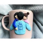 Casa si Gradina - Bucatarie si vesela - Cani si pahare - Cani si cesti - Cana personalizata cu lut polimeric Fimo "The best dad", handmade - Infinity.ro