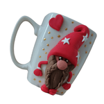 Casa si Gradina - Bucatarie si vesela - Cani si pahare - Cani si cesti - Cana de Craciun Fimo "Gnom de Craciun" modelat manual cu lut polimeric Fimo - Infinity.ro