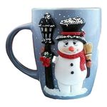 Casa si Gradina - Bucatarie si vesela - Cani si pahare - Cani si cesti - Cana de Craciun cu lut polimericFimo "Om de zapada", handmade - Infinity.ro