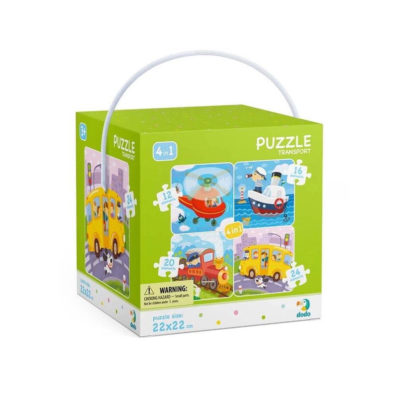 Jucarii, Copii si Bebe - Jucarii si jocuri - Jocuri si puzzle - Puzzle - Puzzle 4 in 1 - Vehicule (12, 16, 20, 24 piese) - Infinity.ro